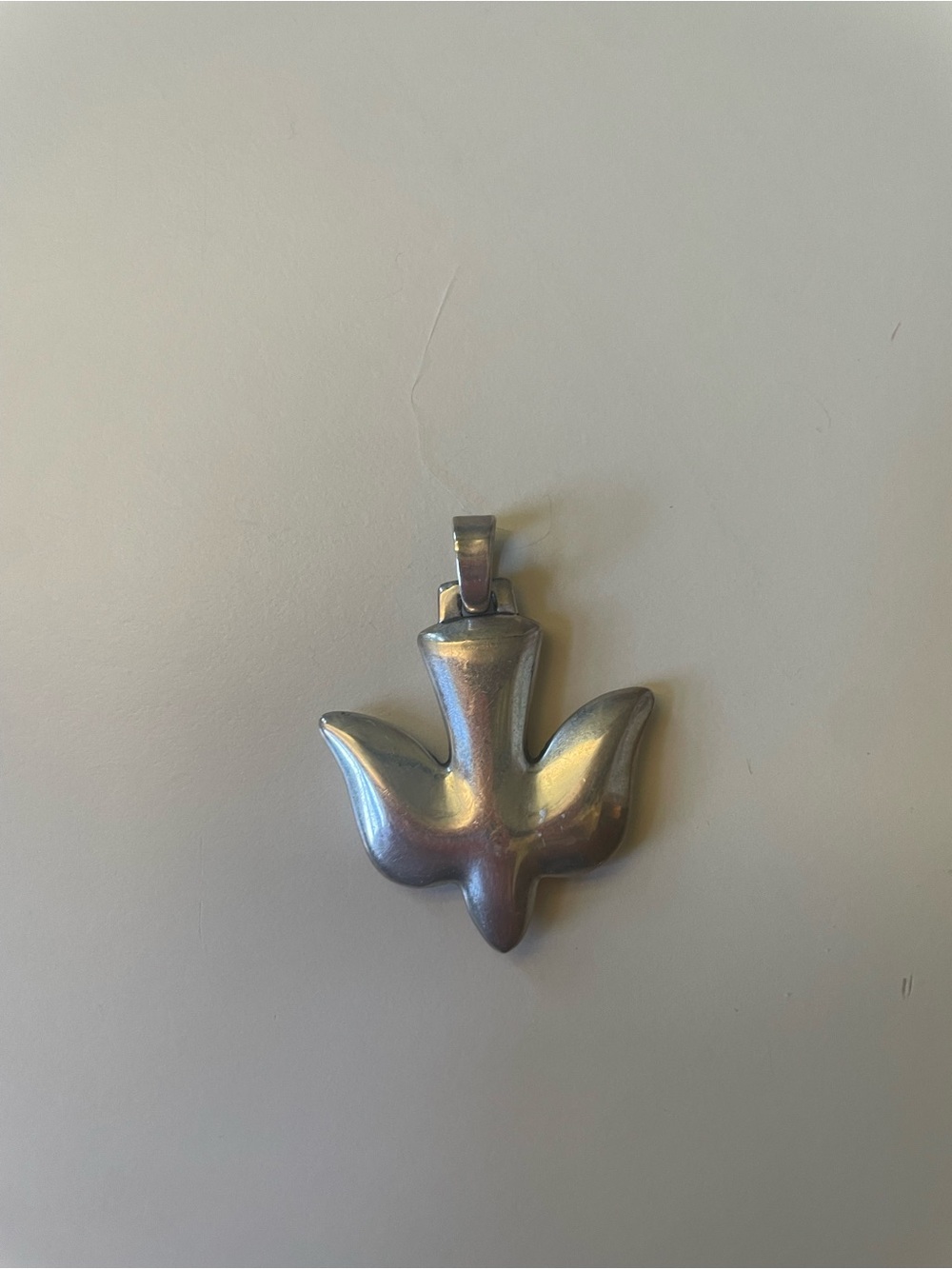 Retired James Avery Sterling Silver Descending Dove Pendant